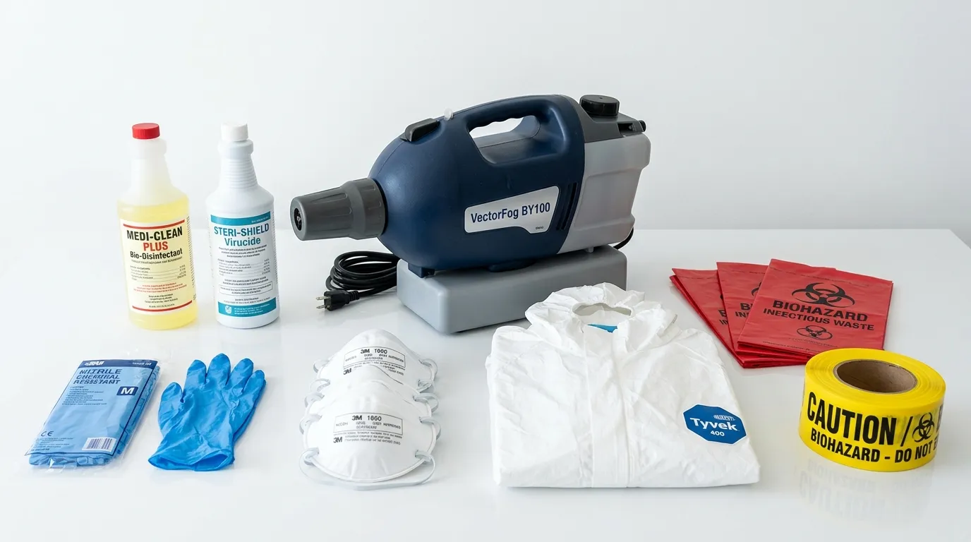 Professional biohazard remediation crew working in Lansdowne